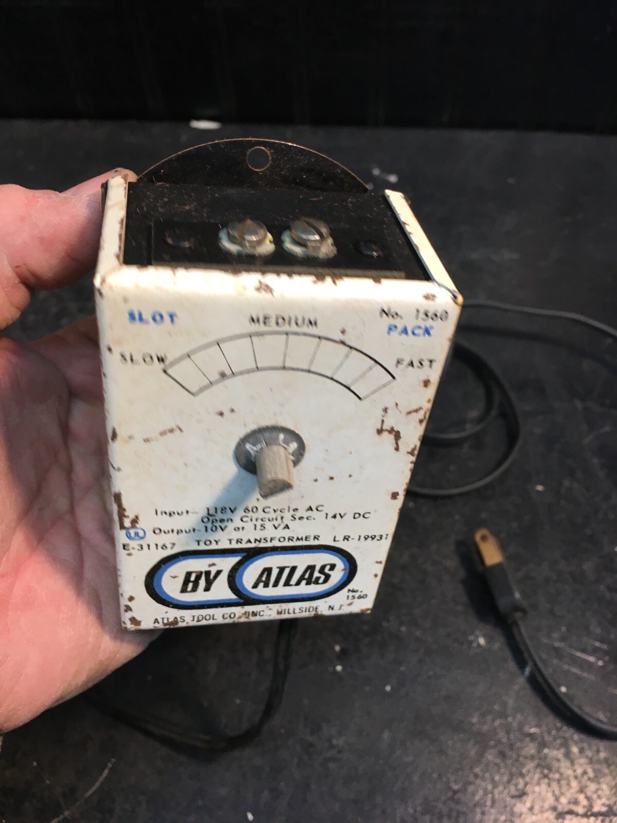 VINTAGE ATLAS POWER SUPPLY TRANSFORMER FOR SLOT CAR RACE TRACK 1960's