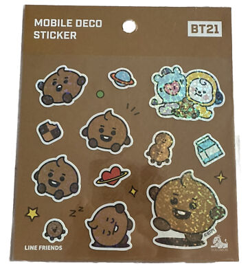  BT21 Shooky Mobile deco Sticker Line Friends offiziell Bts yoongi unbenutzt