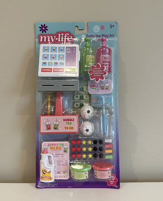 My Life As 39 Pieces Boba Tea Play Set For 18'' Dolls Bubble Tea NEW Defect READ!