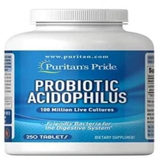 Puritan's Pride Probiotic Supplement, Acidophilus, 250 Count (Pack of 1)