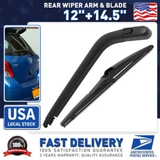 12"+14.5" Rear Windshield Back Wiper Arm & Blade Set OEM Replacement All Season