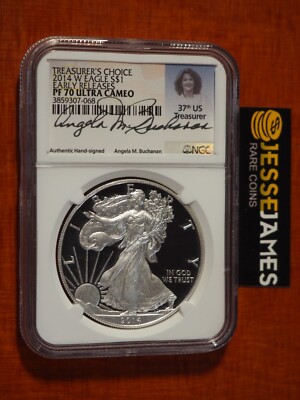 2014 W PROOF SILVER EAGLE NGC PF70 ULTRA CAMEO ANGELA BUCHANAN