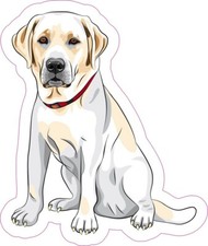 4in x 5in Labrador Lab Dog Bumper Sticker Decal Vinyl Car Window Stickers Decals