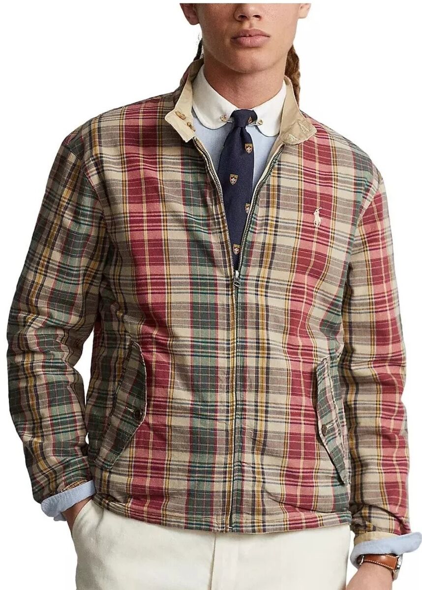 Polo Ralph Lauren Reversible Madras-Twill Harrington Jacket Polo Ralph Lauren Reversible Madras-Twill Harrington Jacket