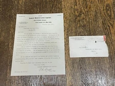 Daimler Manufacturing Company 1900 Letter on Boats - Automobiles Chrysler