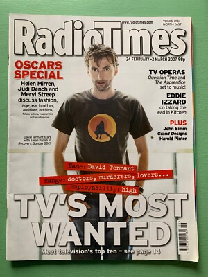 RADIO TIMES 24-Feruary-2007 DAVID TENNANT Eddie Izzard John Simm Michael Keaton