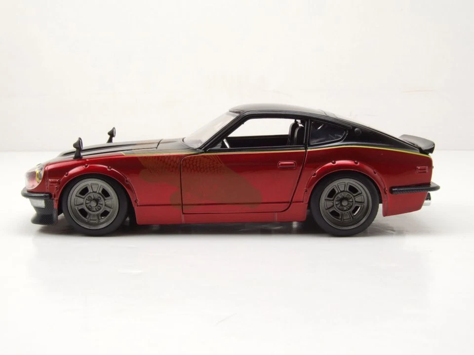 Datsun 240Z 1972 Nero Rosso Quasi & Furious Modellino Auto 1:24 Jada Toys - Immagine 3 di 4