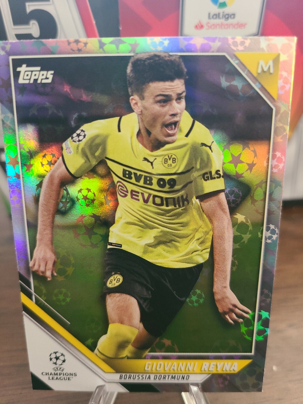 Giovanni Reyna 2021-22 Topps UEFA Champions League Starball Foil Dortmund