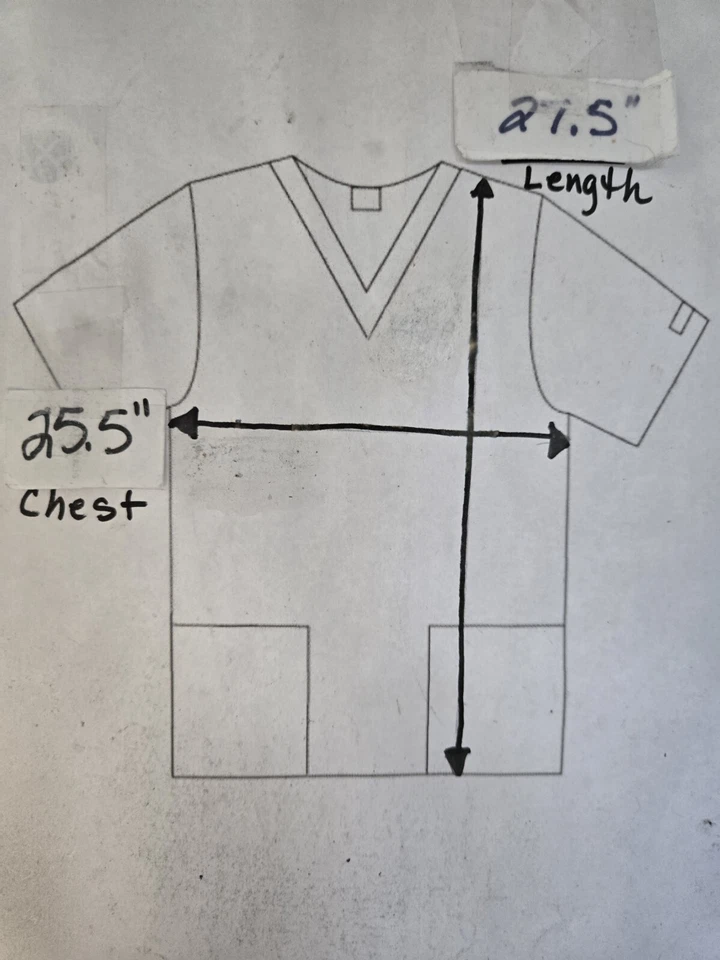 Blusa Médica SCRUBSTAR Talla XL-Roja Estilo Simulado-Pecho 25.5"/L 27.5" Foto 4 de 4