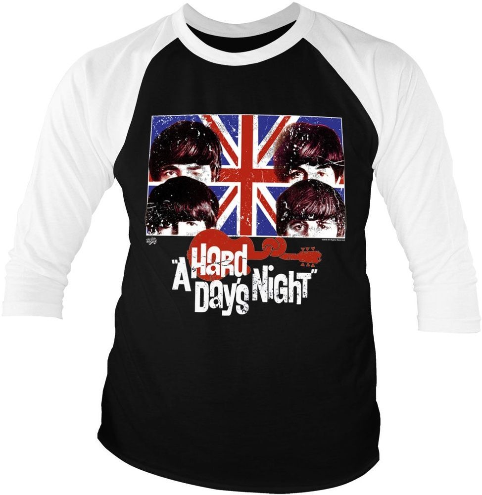 The Beatles A Hard Days Night Baseball 34 Sleeve Tee RD-19-FAB008-H17-3 6790₽
