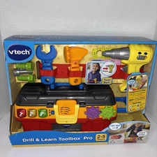VTech Drill & Learn Toolbox™ Pro Play Construction Toys & Tools with Accessories