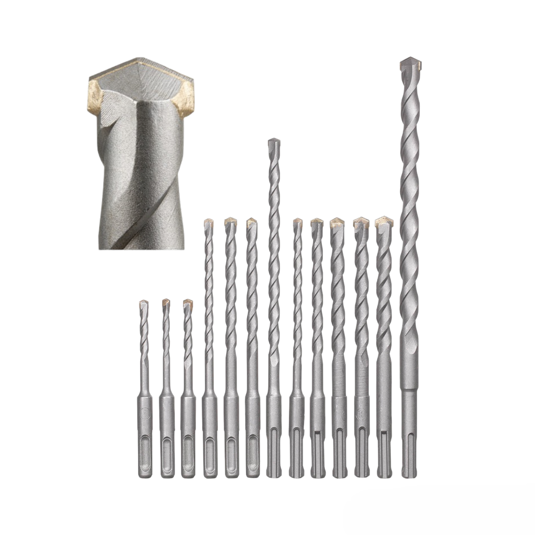 Tungsten Carbide Tip For Drilling Concrete, Brick, Stone Sds Plus Bits - Foto 2