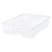 Ikea SAMLA Box mit Deckel, transparent,79cm.Lx57cm.Bx18cm.H / 55 L.