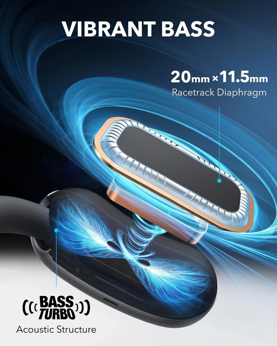 Soundcore AeroFit 2 Open-Ear Headphones Hi-Res Bass Adjustable Ear Hooks|Refurb View 4