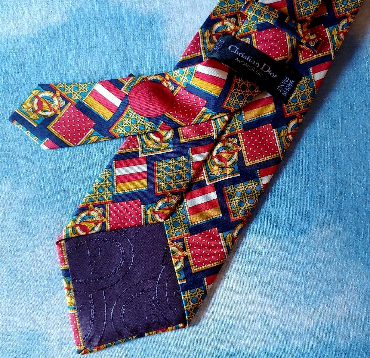 Vintage CHRISTIAN DIOR Paris Made in France TIE (TIE) New!  rare image 5