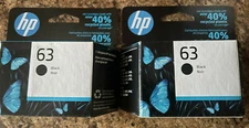 New Genuine HP 63 2 Pack Black Ink Cartridge F6U62AN Ex Fall 2026