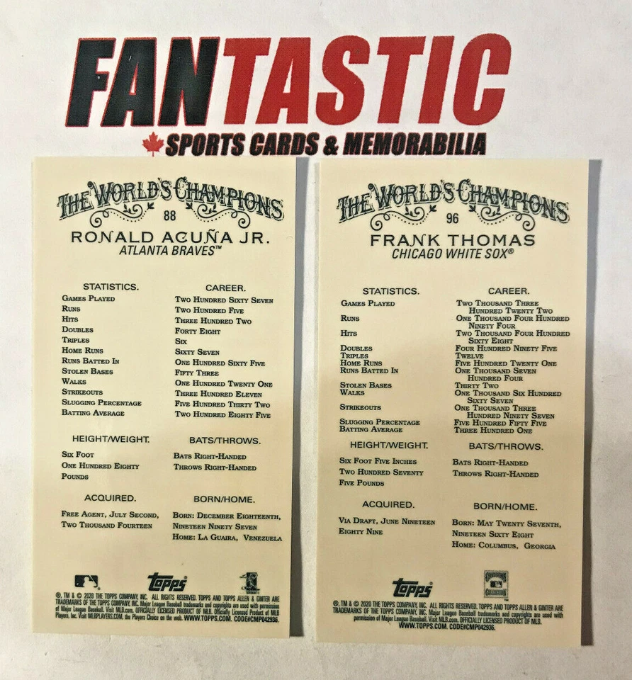 2020 Topps Allen & Ginter CHROME Mini YOU PICK #1-300 inc RC etc. - Image 2 of 2