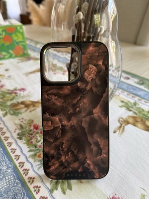BURGA iPhone 16 Pro Max Brown Marble Case   Protective Designer Phone Cover