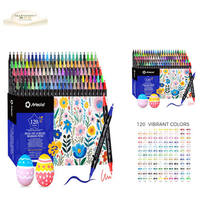 Artecho Acrylfarbenstift Doppelspitze 120 Farben Fein