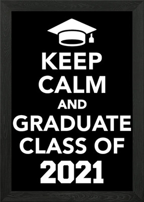 Keep calm and graduate cla Gerahmtes Wandbild Poster Leinwanddruck Bild