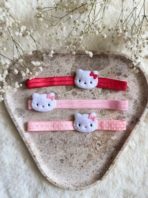 Süßes Stirnband Hallo Kitty Haarschmuck Baby Mädchen Kopfband Haarband Katze Neu