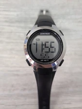 Armitron Pro Sport Women's watch 45/7042 Black Silver 27mm Digital New Battery