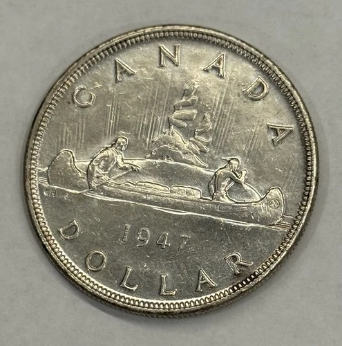 1947 Canada $1 Dollar Silver Coin - (Maple Leaf) KEY DATE!