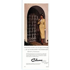 1949 Print Ad Taylored Women's Suit By Handmacher Celanese Weathervane Fabrics!