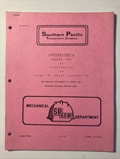 1984 SP Southern Pacific Railroad Employee Instructor's Answer Key Class A Train