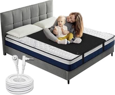 Grounding Mat for Bed Queen, Grounding Pad for Sleep Bed, Anti-Slip Soft PU Leat