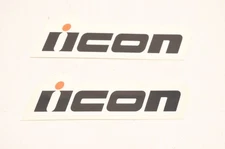Icon Motorsports Mini Icon Logo Decal 3"x1". Qty 2 NOS