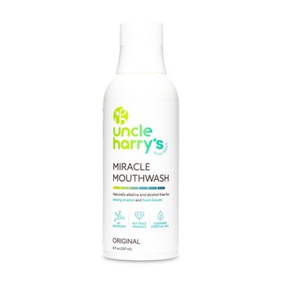 Uncle Harrys Natural Alkalizing Miracle Mouthwash | Adult  Kids Mouthwash for...