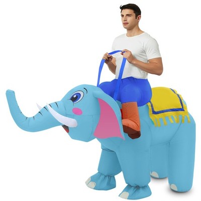 Aufblasbare Kostüm für Erwachsene Elefant Kostüm Halloween Blow Up Ride on El...