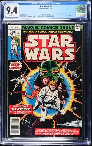 Star Wars #1 CGC 9.4 Incredible Looking Book! 1977 A New Hope Adaptation