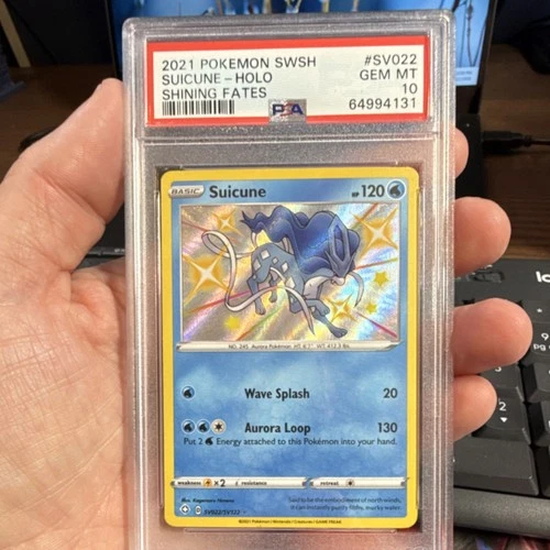Suicune Pokémon Shining Fates Shiny Vault SV022/SV122 Holo PSA 10 2021