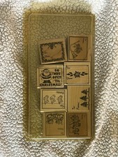 Stampin' Up "Christmas Gift Tag" Set of 8 Stamps 1998