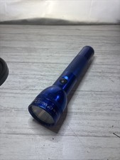 MAG-LITE LARGE 2 D Cell MAGLITE 10โ Blue Flashlight Made In USA Ontario VTG