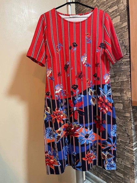 Women Betty Barclay Dress Red Viscose 42 / XL / 50