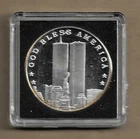 World Trade Center (WTC) God Bless America 1 ounce .999% silver round