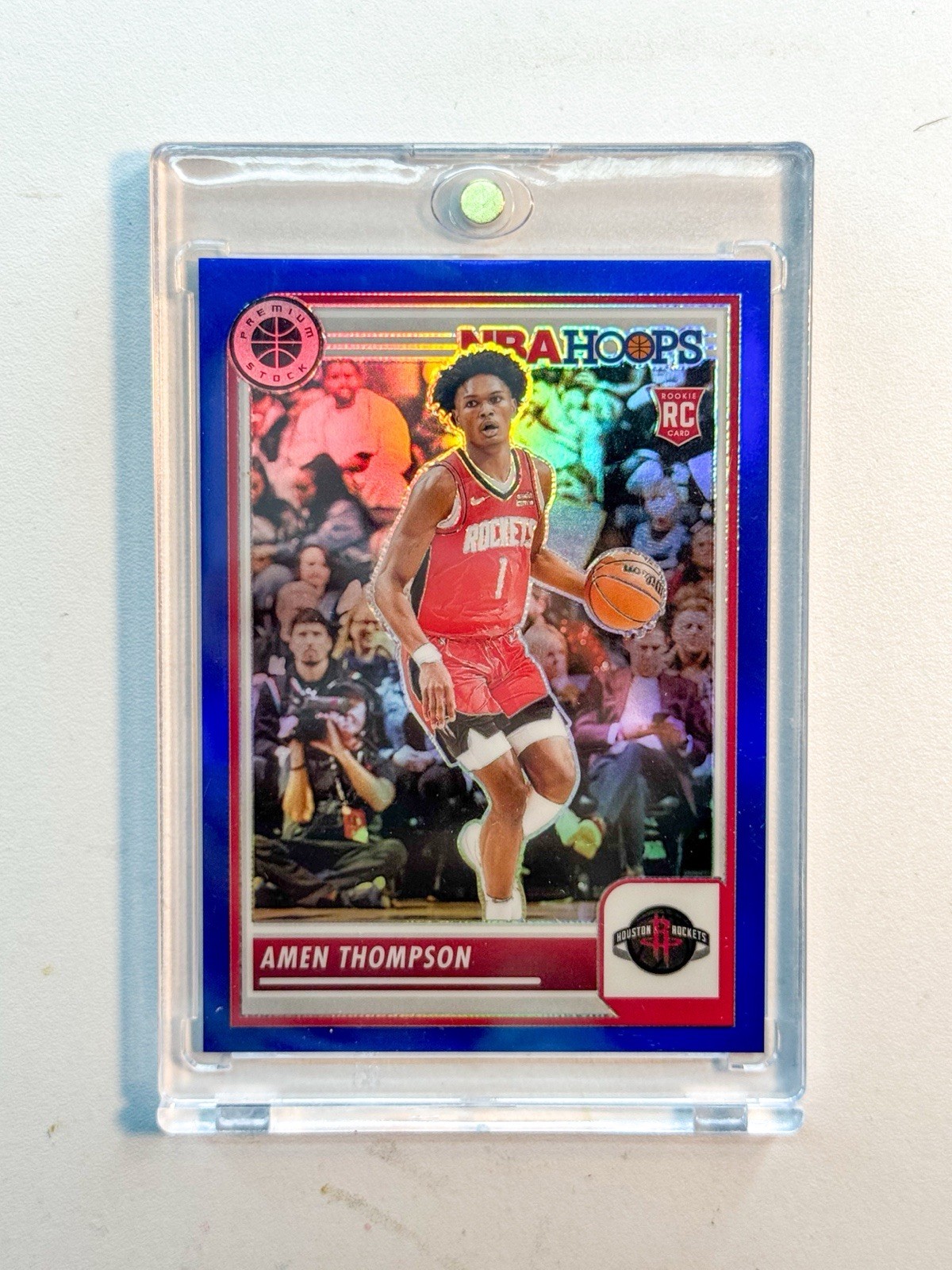 2023-24 Panini Nba Hoops Premium Stock - Amen Thompson #86 Blue Prizm /120 (RC)