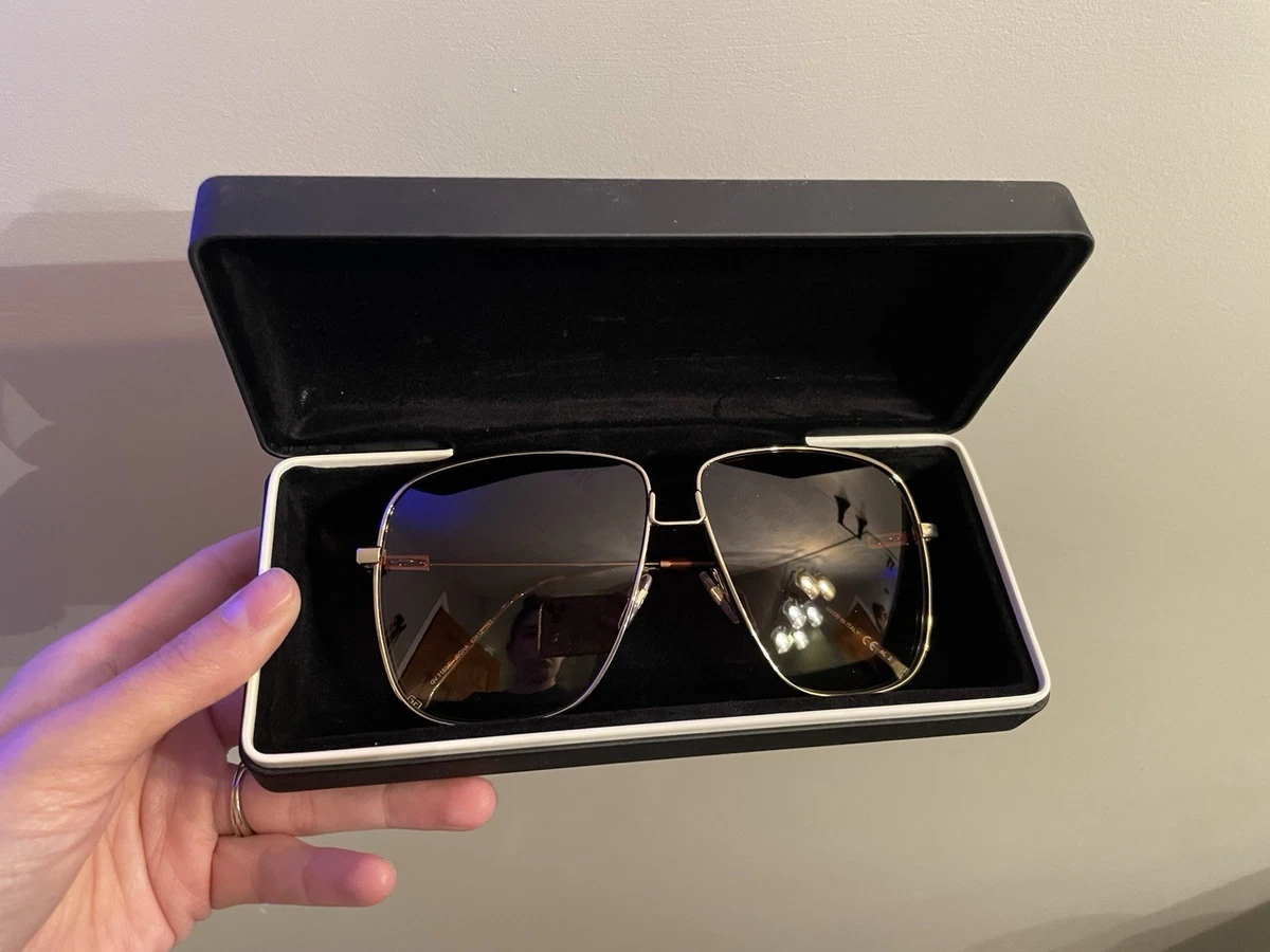 Givenchy Aviator Sunglasses Double Bridge Gold Italy 65-11-145 Unisex GV 7014/S Givenchy Gold Aviator Sunglasses for Men for sale | eBay main image 2