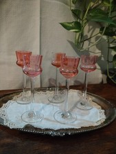 BICCHIERINI  DA LIQUORE  ROSA  CON STELO LUNGO VILLEROY BOCH