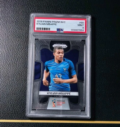 2018 Panini Prizm FIFA World Cuo Kylian Mbappe #80 PSA 9