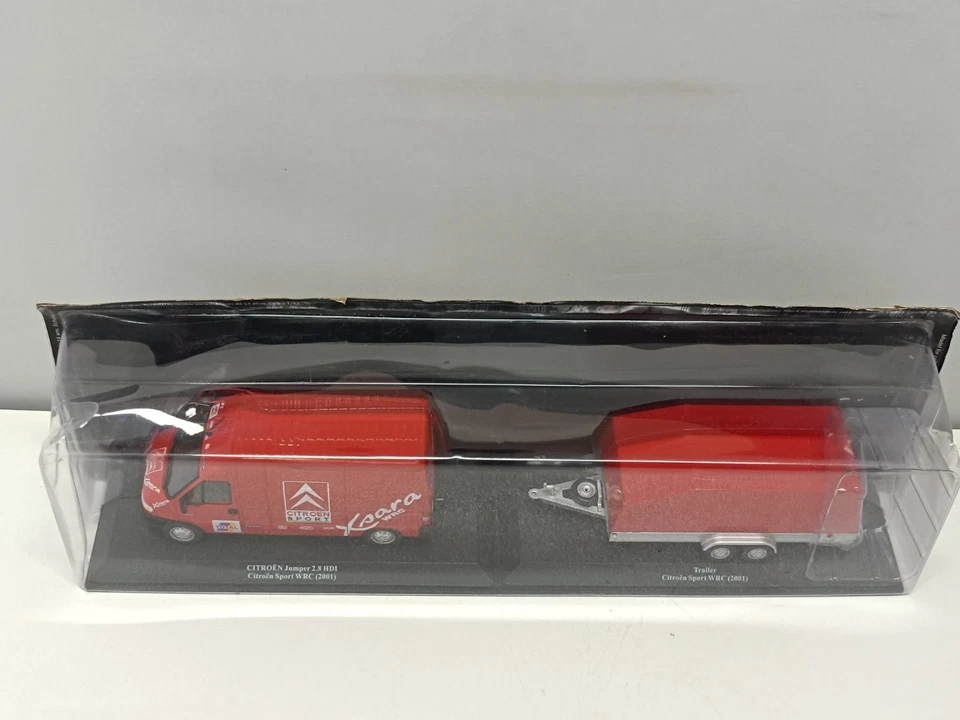 1/43 IXO Altaya CITROEN JUMPER 2.8 HDI 2001 CITROEN SPORT WRC + Trailer - Immagine 2 di 4