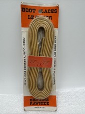 Vintage Genuine Rawhide Tanned Leather Boot Laces 72  Made In USA