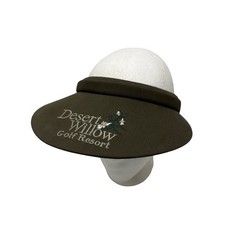 Vintage Desert Willow Golf Club Visor Brown Embroidered Flower Made In USA