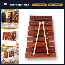 8-Note Wooden Xylophone with Mallets, Glockenspiel, Music Toy, Gift for Kids