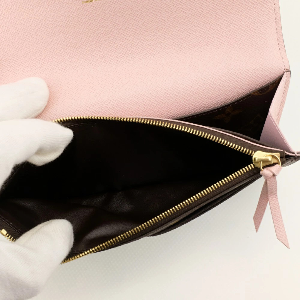 Louis Vuitton Emily Wallet Monogram Rose Ballerine Coin Purse Used thumbnail 5