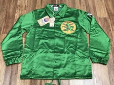 MENS S NEW Ebbets Field Flannels MLB Oakland Athletics Swingin' A's Satin Jacket
