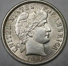 1914-D__Barber Dime__Original Cartwheel Luster__Raw Silver Coin